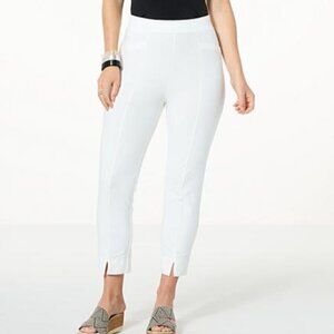 Wynne Layers White Essential Knit Crepe Crop Pants Medium